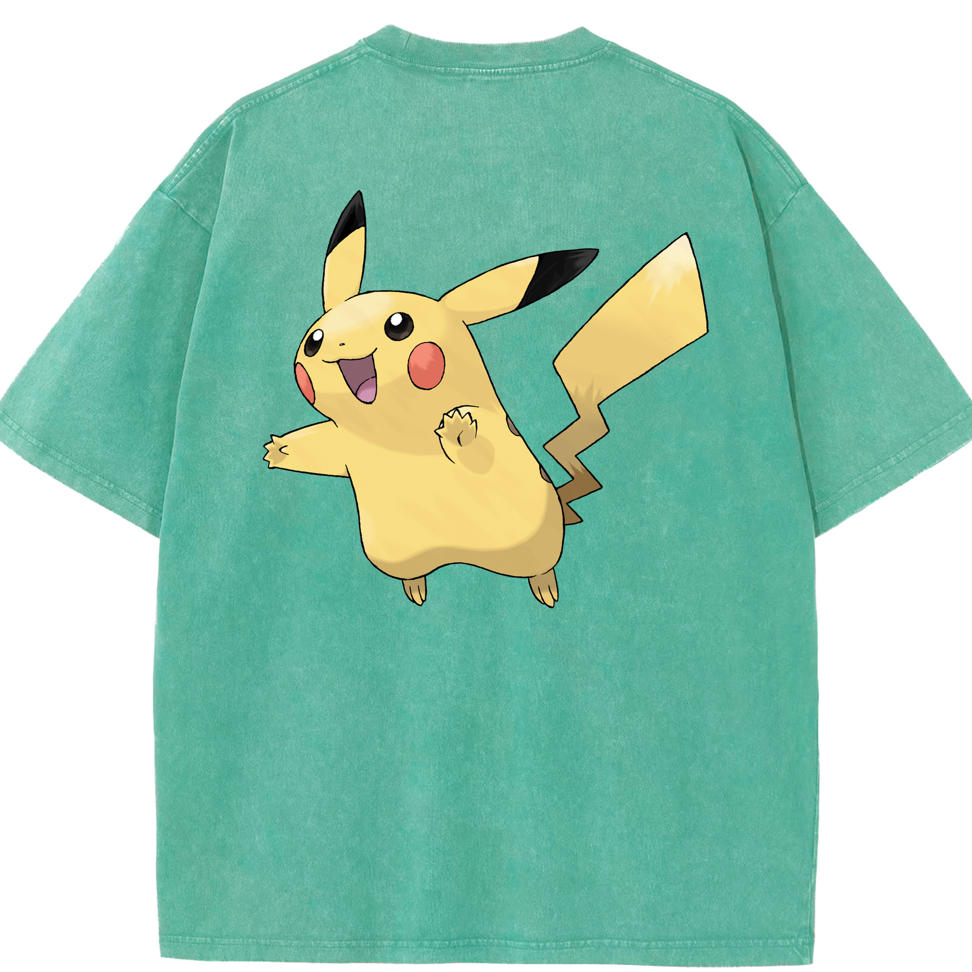 （画像用） ポケットモンスター Pokémon 綿100% ヴィンテージ風 半袖Tシャツ（背面プリント）